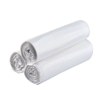 Karat 33" x 40" 33-39 Gallon 16 Mic Clear Trash Can Liner - 250 Count
