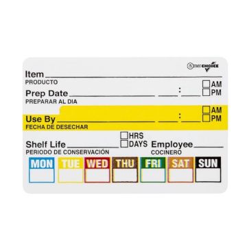 2" x 3" Shelf Life Food Rotation Labels - 500/Roll