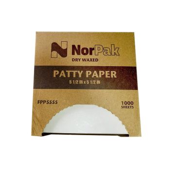 Norpak Logan 5.5" x 5.5" Dry Wax Patty Paper - 1000 Count