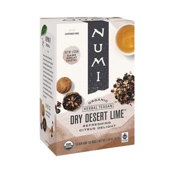 Numi Organic Dry Desert Lime Herbal Tea Bags - 18 Count Box