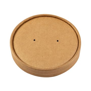 Royal Kraft Lid for 16 oz. Poly Coated Hot/Cold Paper Food Container - 500 Count