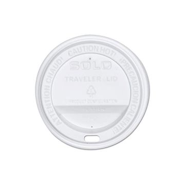 Solo 8 oz. White Travel Hot Lids (80mm)