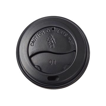 Unicup 4 oz. Black Travel Hot Lids For Unicup 4 oz. Hot Cups (62mm)