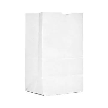 AJM 10 lb. White Paper Grocery Bag - 500 Count