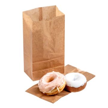 Kraft 4 lb. Waxed Self Opening Bag - 1000 Count