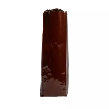 16 oz. Gloss Brown Side Gusseted Bag With Valve - 500 Count