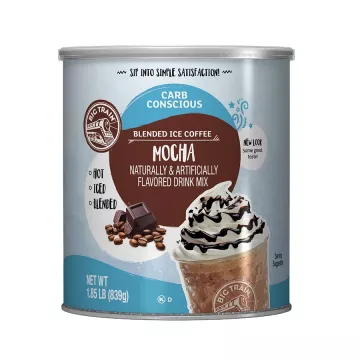 Big Train Low Carb Mocha - Blended Ice Coffee Frappe Mix - 1.85 lb Can