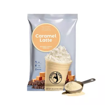 Cool Capp Caramel Latte - Blended Ice Coffee Frappe Mix - 3.5 lb. Bag