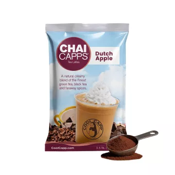 Cool Capp Dutch Apple Chai Latte - Tea Blended Frappe Mix - 3.5 lb. Bag