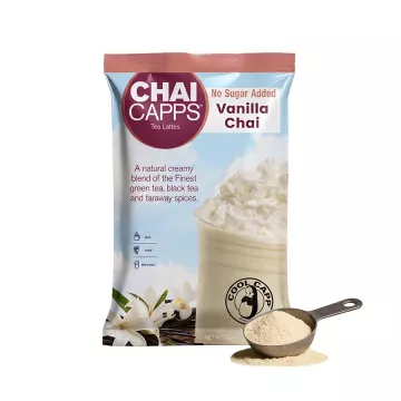 Cool Capp No Sugar Added Vanilla Chai Latte - Tea Blended Frappe Mix - 3.5 lb. Bag
