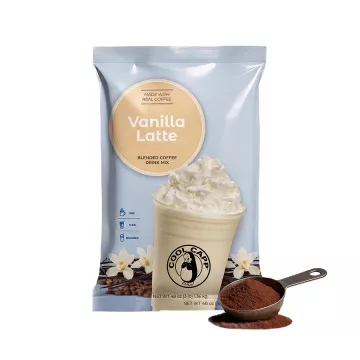 Cool Capp Vanilla Latte - Blended Ice Coffee Frappe Mix - 3.5 lb. Bag