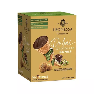 Leonessa Dubai Chocolate Cones - 10 Count