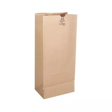 Duro 25 lb. Kraft Husky Heavy-Duty Paper Grocery Bag - 400 Count