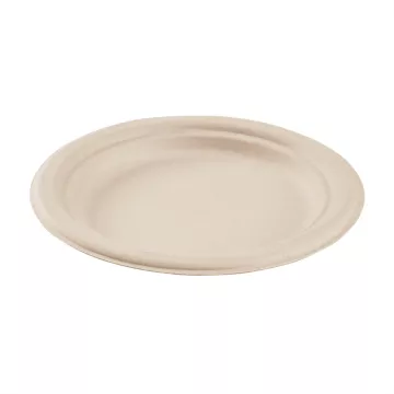 Karat Earth 7" Eco-Friendly PFAS Free Natural Bagasse Plate - 1000 Count