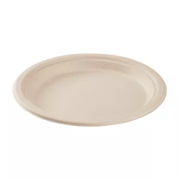 Karat Earth 9" Eco-Friendly PFAS Free Natural Bagasse Plate - 500 Count