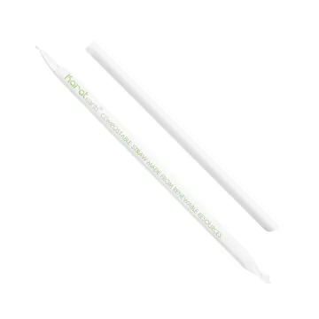 Karat Earth 9" Colossal White PLA Straws, Paper Wrapped - 1600 Count