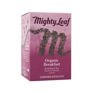 Mighty Leaf Organic Breakfast Black Tea Bags - 15 Count Box
