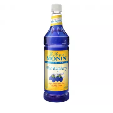 Monin Sugar Free Blue Raspberry Syrup (1L) - Plastic Bottle