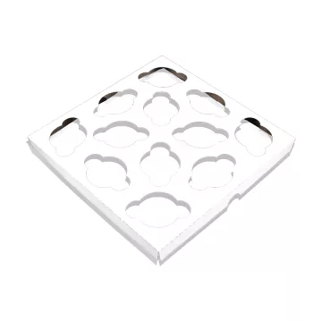Southern Champion 12 Cup White/Kraft Reversible Mini Cupcake Insert - 200 Count