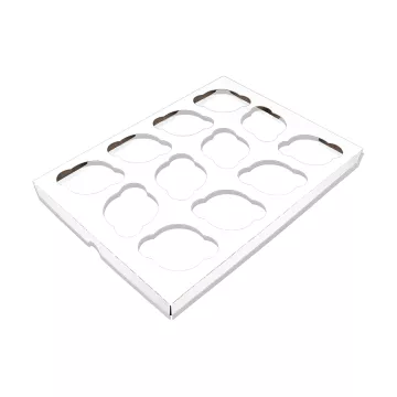 Southern Champion 12 Cup White/Kraft Reversible Standard Cupcake Insert - 200 Count