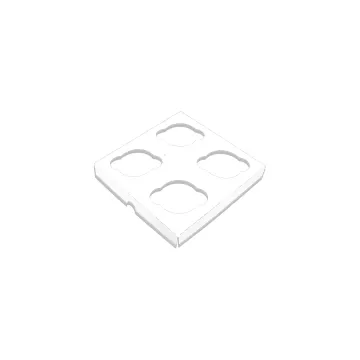 Southern Champion 4 Cup White/Kraft Reversible Standard Cupcake Insert - 200 Count