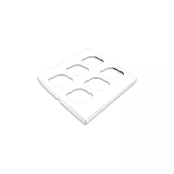 Southern Champion 6 Cup White/Kraft Reversible Standard Cupcake Insert - 200 Count
