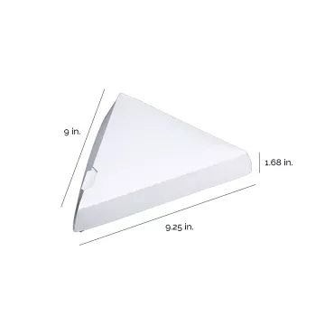 Southern Champion 9" White Paperboard Pizza Slice Clamshell - 400 Count